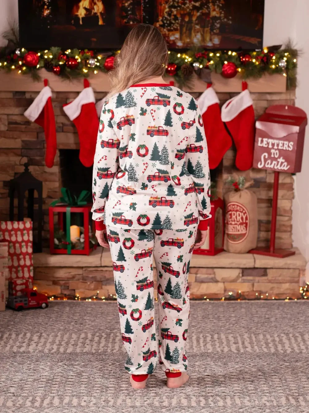 Christmas Tree Car Family Pajama Set