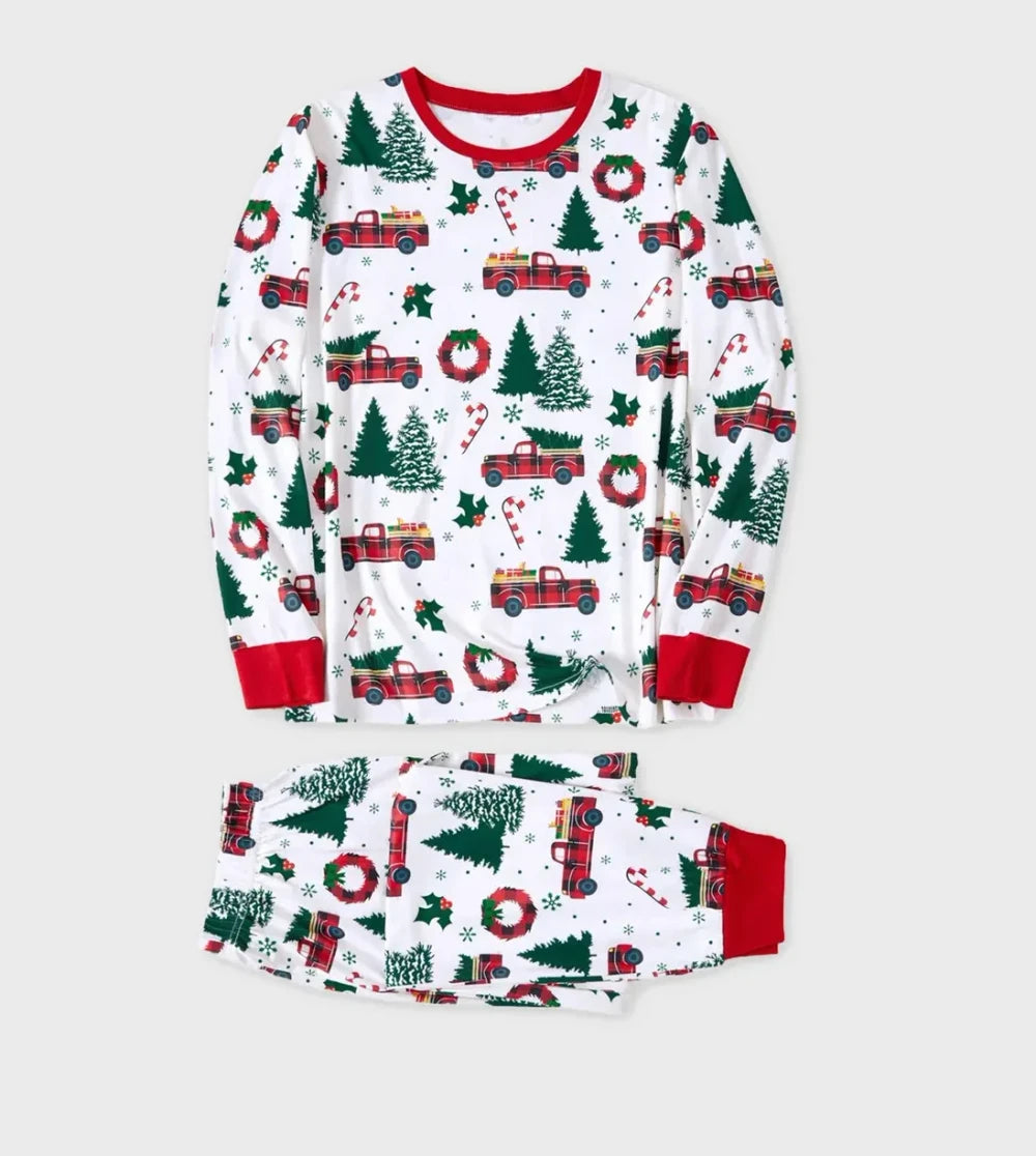 Christmas Tree Car Family Pajama Set