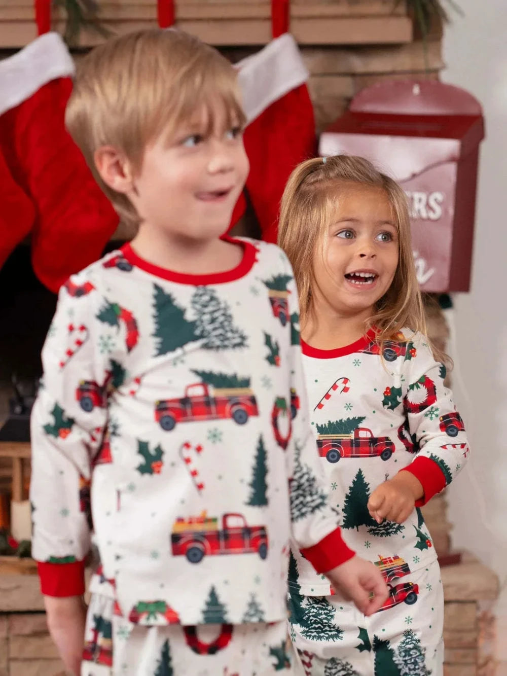 Christmas Tree Car Family Pajama Set
